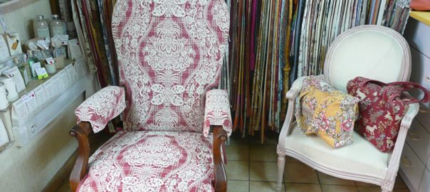 fauteuil toile de jouy