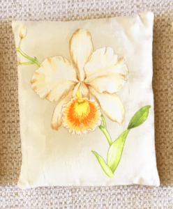 cale-porte motif orchidée blanche